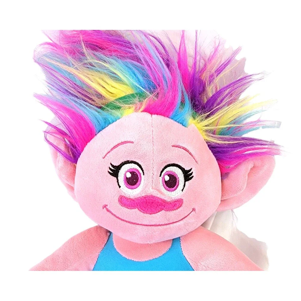 Build A Bear Trolls Princess POPPY Plush Rainbow Hair Doll BAB Stuffed Doll 16